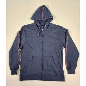 Wellington Sweater Mens Large L Hoodie Full‎ Zip Fleece Lined Cotton Blend EUC